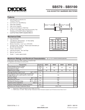 SB570_1 Datasheet PDF Diodes Incorporated.