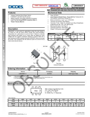 LMN400E01-7 Datasheet PDF Diodes Incorporated.