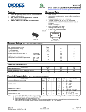BAV170-7-F Datasheet PDF Diodes Incorporated.