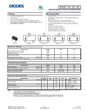 BAS40-04T Datasheet PDF Diodes Incorporated.