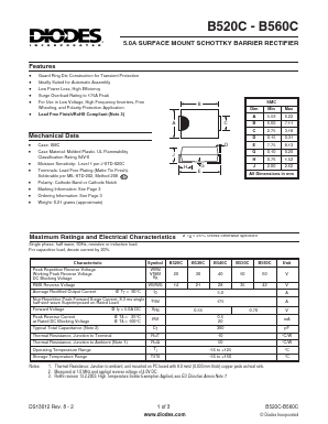 B560C-13-F Datasheet PDF Diodes Incorporated.