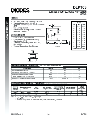 DLPT05 Datasheet PDF Diodes Incorporated.