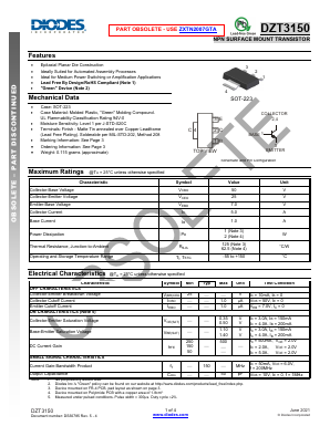 DZT3150-13 Datasheet PDF Diodes Incorporated.