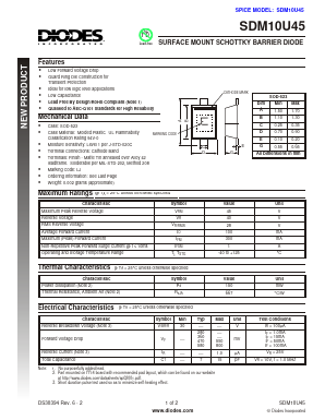SDM10U45-7 Datasheet PDF Diodes Incorporated.