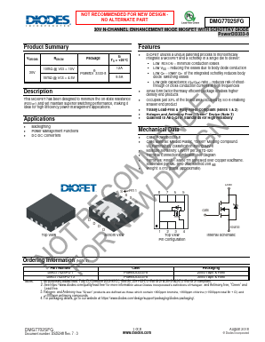 DMG7702SFG-7 Datasheet PDF Diodes Incorporated.