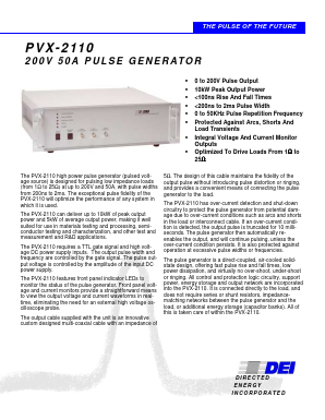 PVX-2110 Datasheet PDF Directed Energy, Inc. An IXYS Company