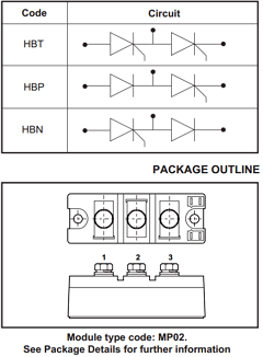 MP02HBN190-12 Datasheet PDF Dynex Semiconductor