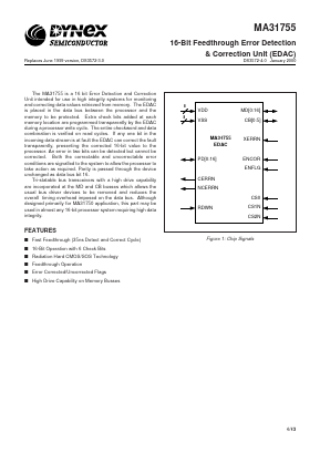 MAS31755AE Datasheet PDF Dynex Semiconductor