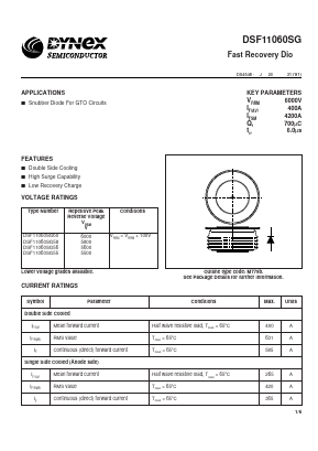 DSF11060SG Datasheet PDF Dynex Semiconductor