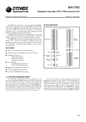 MAQ17502CB Datasheet PDF Dynex Semiconductor