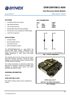 DFM1200FXM12-A000 Datasheet PDF Dynex Semiconductor