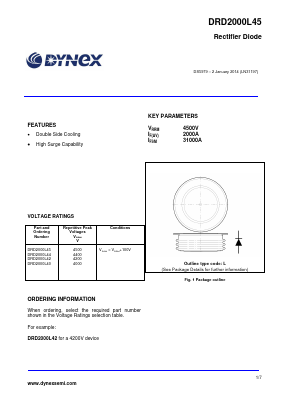 DRD2000L40 Datasheet PDF Dynex Semiconductor