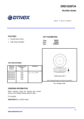 DRD1830F30 Datasheet PDF Dynex Semiconductor