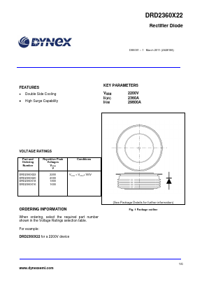 DRD2360X20 Datasheet PDF Dynex Semiconductor