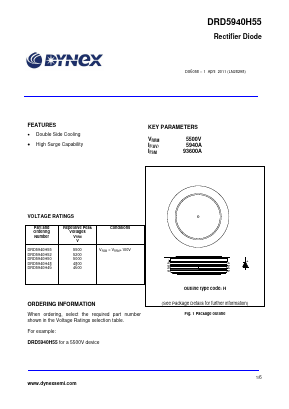 DRD5940H52 Datasheet PDF Dynex Semiconductor