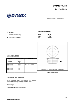 DRD1510G06 Datasheet PDF Dynex Semiconductor
