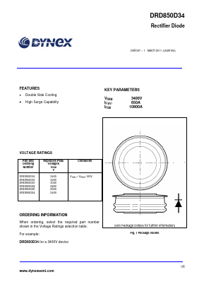 DRD850D34 Datasheet PDF Dynex Semiconductor