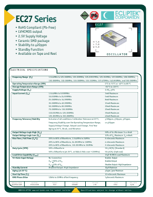 EC2700ETTTS Datasheet PDF Ecliptek Corporation