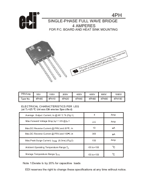 4PH100 Datasheet PDF Electronic devices inc.