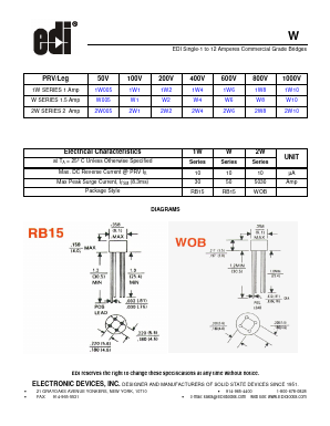 W005 Datasheet PDF Electronic devices inc.