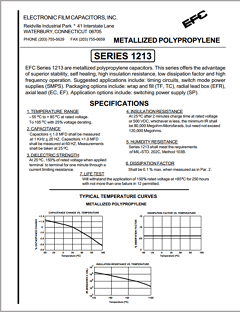 1213TC-3-0.1-1-52 Datasheet PDF Electronic Film Capacitors, Inc.