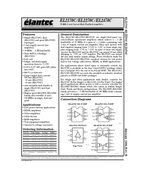 EL2270CS Datasheet PDF Elantec -> Intersil