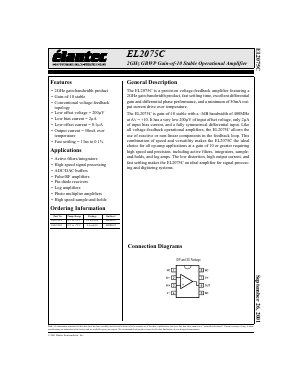 EL2075 Datasheet PDF Elantec -> Intersil