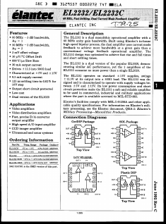 EL2232L Datasheet PDF Elantec -> Intersil
