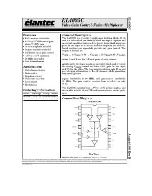 EL4095CN Datasheet PDF Elantec -> Intersil