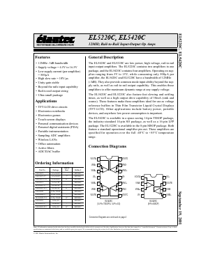 EL5420CL Datasheet PDF Elantec -> Intersil