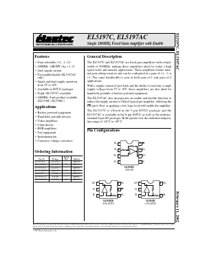 EL5197ACW-T13 Datasheet PDF Elantec -> Intersil