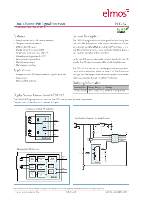 E931.62 Datasheet PDF ELMOS Semiconductor AG