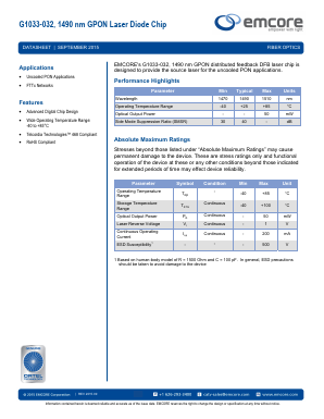 G1033-032 Datasheet PDF Emcore Corporation