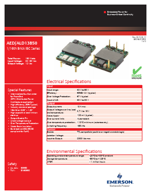 AED13B50-SL Datasheet PDF Emerson Network Power