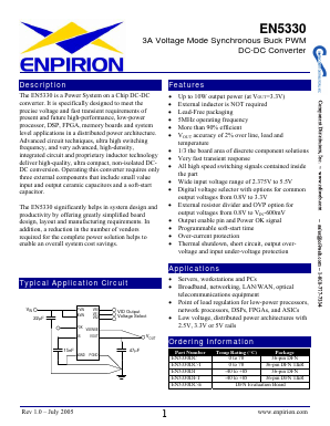EN5330DC-E Datasheet PDF Enpirion, Inc.