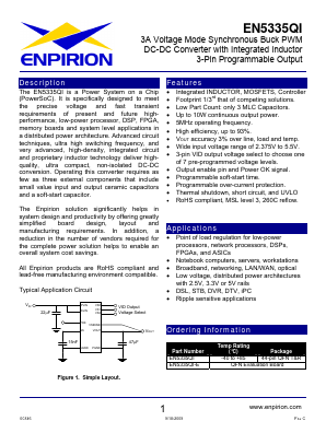 EN5335QI-E Datasheet PDF Enpirion, Inc.