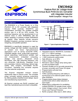 EN5394QI-T Datasheet PDF Enpirion, Inc.
