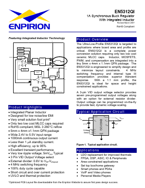 EN5312QI-E Datasheet PDF Enpirion, Inc.