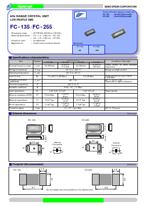 FC-135 Datasheet PDF Seiko Epson Corp