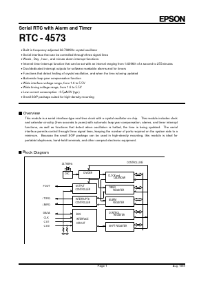 RTC4573 Datasheet PDF Seiko Epson Corp