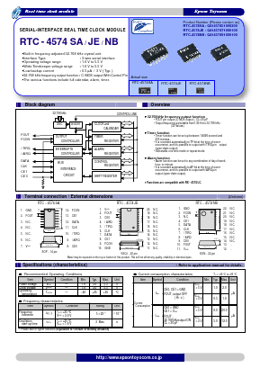 RTC-4574NB Datasheet PDF Epson ToYoCom