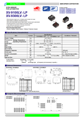 XV-9300LP Datasheet PDF Epson ToYoCom