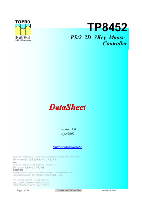 TP8452CP Datasheet PDF ETC