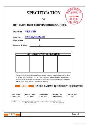 UMOH-8257N-1O Datasheet PDF ETC