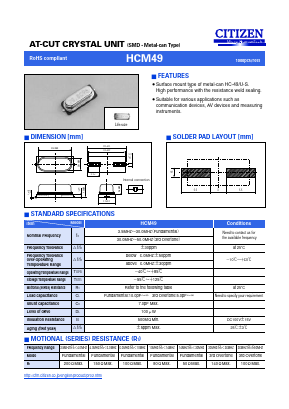 HCM49-6.000MABJ-UT Datasheet PDF ETC