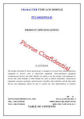 PVC160203PGL01 Datasheet PDF ETC