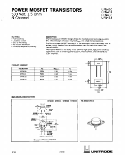UFN433 Datasheet PDF ETC