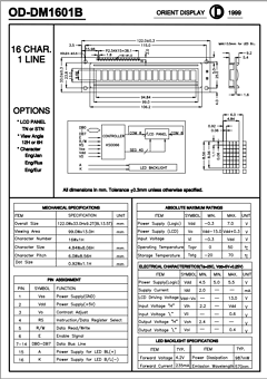 OD-DM1601B Datasheet PDF ETC