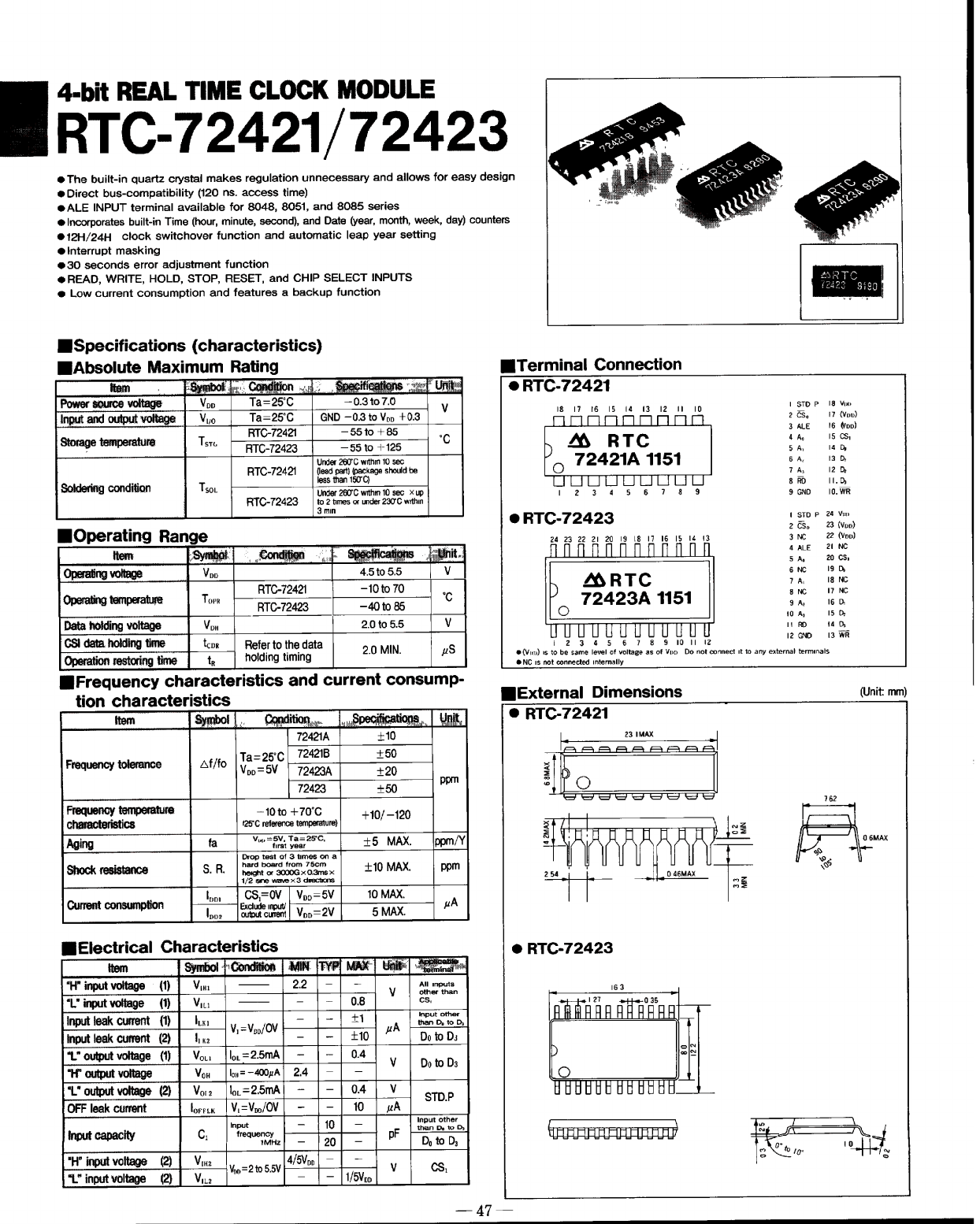 RTC-72421 Datasheet PDF ETC