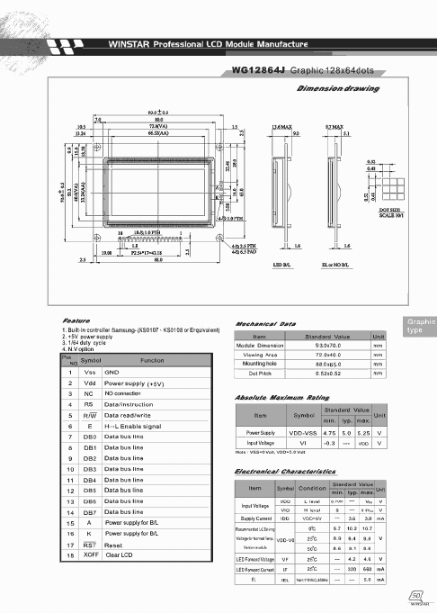 WG12864J Datasheet PDF ETC